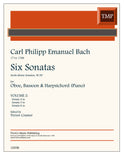 Bach, C.P.E. % Six Sonatas, V2 (4-6) - OB/BSN/KEYBOARD