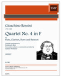 Rossini, Gioachino % Quartet #4 in Bb Major (urtext)(score & parts) - FL/CL/HN/BSN