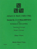 Bach, J.S. % Sonata #2 in A Major BWV 1015 - OB/PN