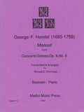 Handel, Georg Friedrich % Menuet, op. 6, #5 - BSN/PN