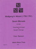 Mozart, Wolfgang Amadeus % Seven Menuets, KV65a (performance score) - FL/BSN