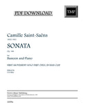 Saint-Saens, Camille % Sonata, op. 168 1st movement only in bass clef - BSN/PN [PDF]