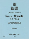 Mozart, Wolfgang Amadeus % Seven Menuets KV65a (performance score) - 2BSN