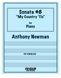 Newman, Anthony % Sonata 8 - "My Country 'Tis" for Piano - PN SOLO [PDF]