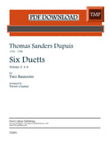 Dupuis, Thomas Sanders % Six Duetts, v2 (performance scores) - 2BSN [PDF]