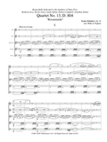 Schubert, Franz % Quartet in A, op. 29, #13 (Popkin) (score & parts) - WW5