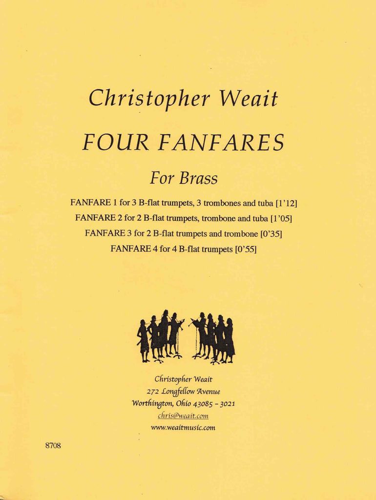 Four Fanfares (Score & Parts)-BRASS ENSEMBLE - Trevco Music