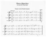 Lully, Jean-Baptiste % Three French Marches (score & parts) - 2OB/EH/BSN