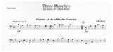 Lully, Jean-Baptiste % Three French Marches (score & parts) - 2OB/EH/BSN