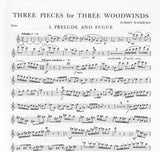 Washburn, Robert % Three Pieces for Three Woodwinds (score & parts) - FL/CL/BSN [POP]