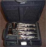 Bonna % Clarinet Double Case, cordura, dark blue