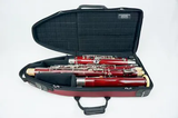 Bonna % Bassoon Case, leather, wine (burgundy)